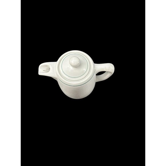 Individual Tea Coffee Pot Bauscher Weiden Porcelain Restaurant ware Green Stripe - Picture 2 of 10